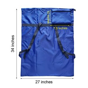 CALACH 2 Pack Extra Large Laundry Bag Backpack 27” x 34” Sturdy and Tear Resistant Backpack with Drawstring Closure and Shoulder Straps for College Dorm Laundromat, Apartment