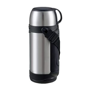 thermos with handle hidden strap stanley classic silver vacuum insulated wide mouth bottle-1.2l capacity