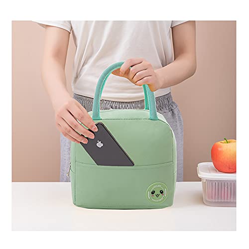 Lunch Bag, CottBelle Insulated Lunch Bag Simple Large Waterproof Meal Container Adult Kids Lunch Tote Bag For Men or Women College Work Picnic Hiking Beach Fishing (Green, Small)