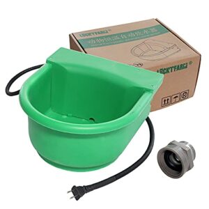 automatic heated dog bowl 1.3 gallon outdoor thermal water trough for pet livestock cattle sheep and horse drinker