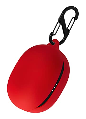 Geiomoo Silicone Carrying Case Compatible with Anker Soundcore Life P3, Portable Scratch Shock Resistant Cover with Carabiner (Red)