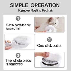 Pet Pumpkin Brush,Cat Brushes for Indoor Cat,Cat Hair Brush for Shedding,Cat Comb for Long or Short Haired Cat Massage Removes Mats,Pet Self Cleaning Slicker Brush for Dog Cat Pet Grooming Brush