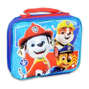 Paw Patrol Mini Backpack With Lunch Box For Kids, Boys ~ 5 Pc School Supplies Bundle With 11" Paw Patrol School Bag, Lunch Bag, Water Pouch, Stickers, And More
