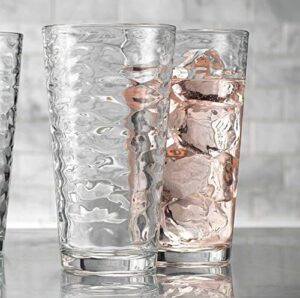 glaver's drinking glasses set of 10 highball glass cups, premium glass quality coolers 17 oz. glassware. ideal for water, juice, cocktails, and iced tea. dishwasher safe.…