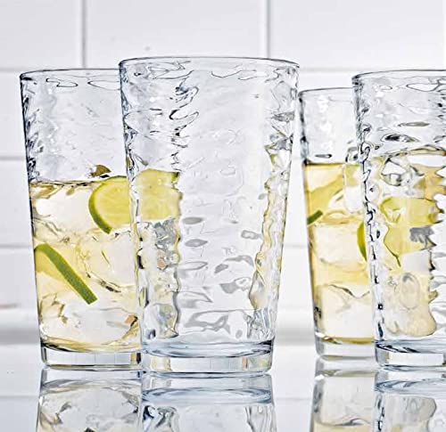 Glaver's Drinking Glasses Set of 10 Highball Glass Cups, Premium Glass Quality Coolers 17 Oz. Glassware. Ideal for Water, Juice, Cocktails, and Iced Tea. Dishwasher Safe.…