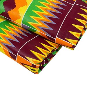 African Fabric Cotton Ankara Print Fabric 6 Yards for Party Dress