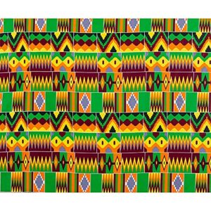 African Fabric Cotton Ankara Print Fabric 6 Yards for Party Dress