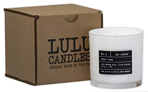 Lulu Candles | Island Coconut | Luxury Scented Soy Jar Candle | Hand Poured in The USA | Highly Scented & Long Lasting- 9 Oz.