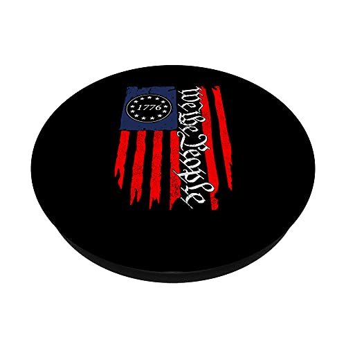 Vintage Old American Flag 1776 We The People USA PopSockets Swappable PopGrip