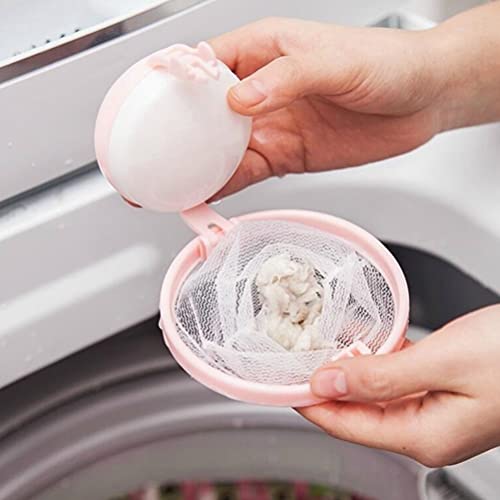 Cabilock 10pcs Washing Machine Hair Filter Cleaning Mesh Bag Floating Lint Hair Catcher Fluff Collector Mesh Laundry Filter Bag Net Clothes Pins Laundry Lint Mesh Bag (Mixed Color)