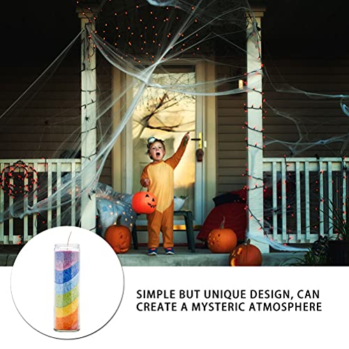 ABOOFANHalloween Decorations Crystal Rainbow Candles Religious Rituals Candles Colorful Halloween Decoration