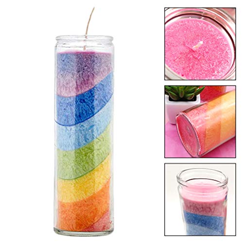 ABOOFANHalloween Decorations Crystal Rainbow Candles Religious Rituals Candles Colorful Halloween Decoration