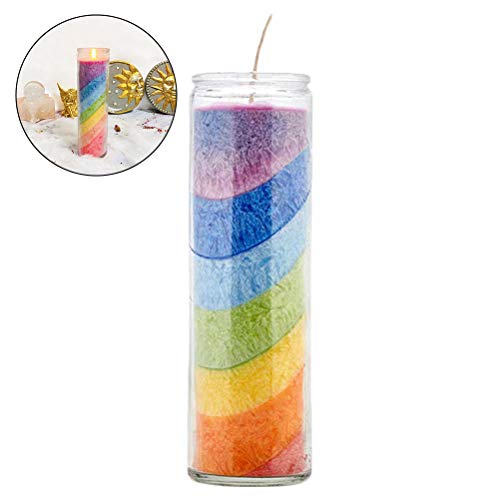 ABOOFANHalloween Decorations Crystal Rainbow Candles Religious Rituals Candles Colorful Halloween Decoration