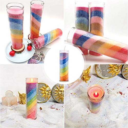 ABOOFANHalloween Decorations Crystal Rainbow Candles Religious Rituals Candles Colorful Halloween Decoration