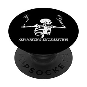 spooking intensifies lazy halloween costume spooky skeleton popsockets swappable popgrip