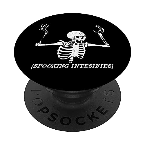 Spooking Intensifies Lazy Halloween Costume Spooky Skeleton PopSockets Swappable PopGrip