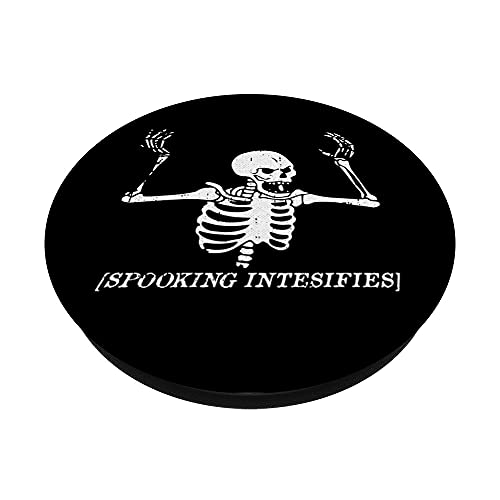 Spooking Intensifies Lazy Halloween Costume Spooky Skeleton PopSockets Swappable PopGrip