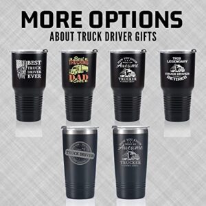 Onebttl Truck Driver Gifts For Men - World's #1 Truck Driver - 20oz/590ml Stainless Steel Insulated Tumbler - Christmas, Thank you, Retirement Gifts For Truck Driver - (Black)