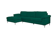 SECTIONAL Sofa Velvet Left Hand Facing