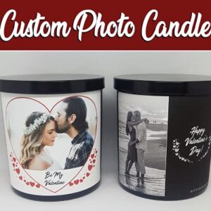 9oz. Valentine's Day Photo Candle | Personalized Soy Candle