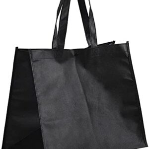 Tosnail 15 Pack Large Foldable Reusable Grocery Tote Bags Shopping Bags - Black