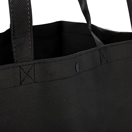 Tosnail 15 Pack Large Foldable Reusable Grocery Tote Bags Shopping Bags - Black