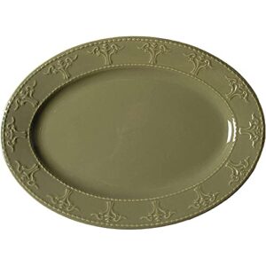 jcpenney athena dark green oval serving platter