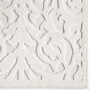 My Texas House Boucle Lady Bird Made-to-Order Indoor/Outdoor Runner Rug, Natural Cream, 1'11" x 10'