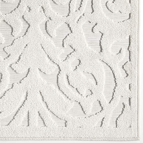 My Texas House Boucle Lady Bird Made-to-Order Indoor/Outdoor Runner Rug, Natural Cream, 1'11" x 10'