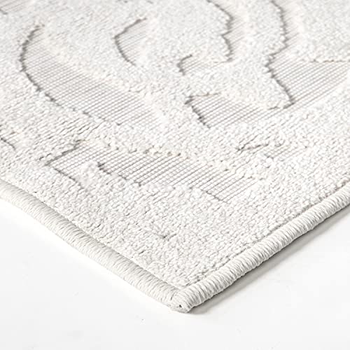 My Texas House Boucle Lady Bird Made-to-Order Indoor/Outdoor Runner Rug, Natural Cream, 1'11" x 10'