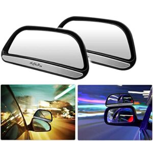 adjustable 360 degree rotation wide angle side rear mirrors blind spot snap way rearview mirror universal black