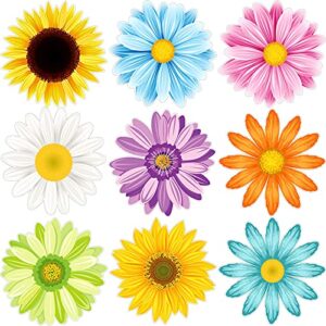 63 pieces sun flower cutouts creative springtime flowers wall decals bulletin board set paper flowers decorations for wall summer bulletin board decorations for classroom school birthday party