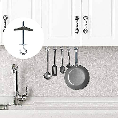 4 Pack Carbon Steel Plasterboard Ceiling Hooks Spring Toggle Wing Bolts Wall Ceiling Installation Cavity Wall Fixing Heavy Duty Swag Hanging Plants Hanger Anchors Ceiling Hook