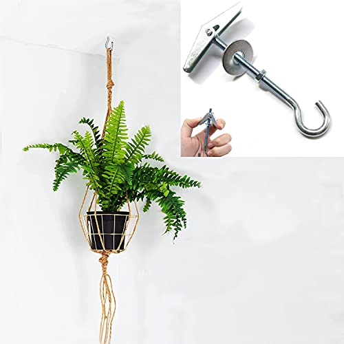 4 Pack Carbon Steel Plasterboard Ceiling Hooks Spring Toggle Wing Bolts Wall Ceiling Installation Cavity Wall Fixing Heavy Duty Swag Hanging Plants Hanger Anchors Ceiling Hook