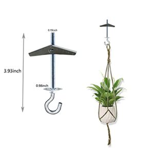 4 Pack Carbon Steel Plasterboard Ceiling Hooks Spring Toggle Wing Bolts Wall Ceiling Installation Cavity Wall Fixing Heavy Duty Swag Hanging Plants Hanger Anchors Ceiling Hook