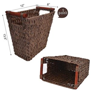 GRANNY SAYS Bundle of 1-Pack Wicker Wastebasket & 1-Pack Wicker Bathroom Wastebaskets