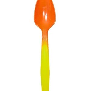 Color Changing Reusable Spoons, Pack of 25, Assorted Colors, reacts to cold food temperatures and changes color -yogurt, ice cream, gelato, cold drinks - PACKED IN USA