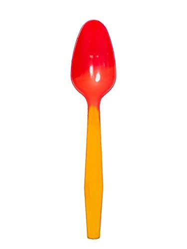 Color Changing Reusable Spoons, Pack of 25, Assorted Colors, reacts to cold food temperatures and changes color -yogurt, ice cream, gelato, cold drinks - PACKED IN USA