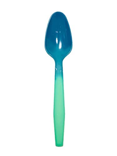 Color Changing Reusable Spoons, Pack of 25, Assorted Colors, reacts to cold food temperatures and changes color -yogurt, ice cream, gelato, cold drinks - PACKED IN USA