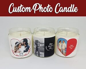 3.5oz. valentine's day photo candle | personalized soy candle