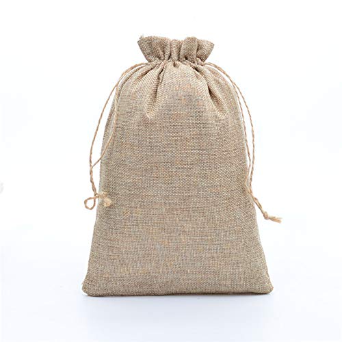 WEWIVODA Burlap Bags, 25 Packs 6''x8'' Drawstring Gift Bag Burlap Candy Pouch Party Favor Linen Pockets for Wedding Birthday Party Halloween Thanksgivings Christmas New Year Valentine's Day (6''x8'')