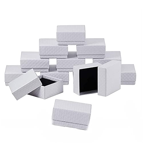 15pcs carboard jewellery gift boxes, earring boxes Necklace Ring mixed Boxes Jewelry Storage Gift Packaging Box for Anniversary Wedding Birthday Christmas gift box (white earrings box)