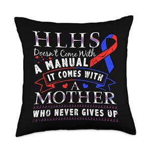 hlhs awareness designs hlhs awareness hypoplastic left heart syndrome mother throw pillow, 18x18, multicolor