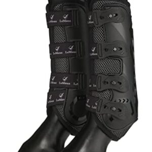 LeMieux Ultra Mesh Snug Support Horse Boots - Protective Gear and Training Equipment - Equine Boots, Wraps & Accessories (Black/Front Medium)