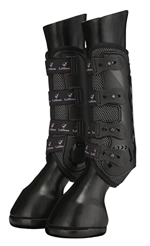 LeMieux Ultra Mesh Snug Support Horse Boots - Protective Gear and Training Equipment - Equine Boots, Wraps & Accessories (Black/Front Medium)