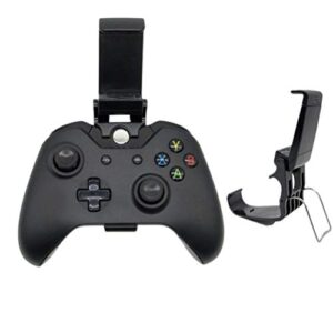 2pc universal phone mount bracket gamepad controller clip stand holder for one game handle (black) cell phone automobile accessories
