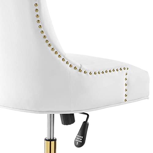 Modway Regent Tufted Performance Velvet Swivel Office Chair in Gold White