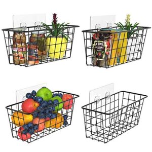 MaraFansie 4 Adhesive Basket & 4 Extra Large Wall Basket