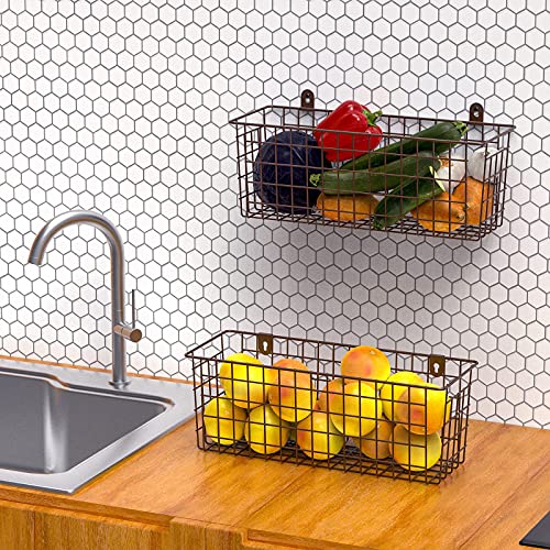 MaraFansie 4 Adhesive Basket & 4 Extra Large Wall Basket