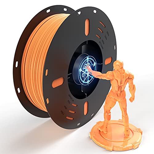 UVink 3D Printer Filament 1.75mm PLA Bubble-Free Low Warpage 1KG Bundle Compatible for Most FDM 3D Machines. (Orange)